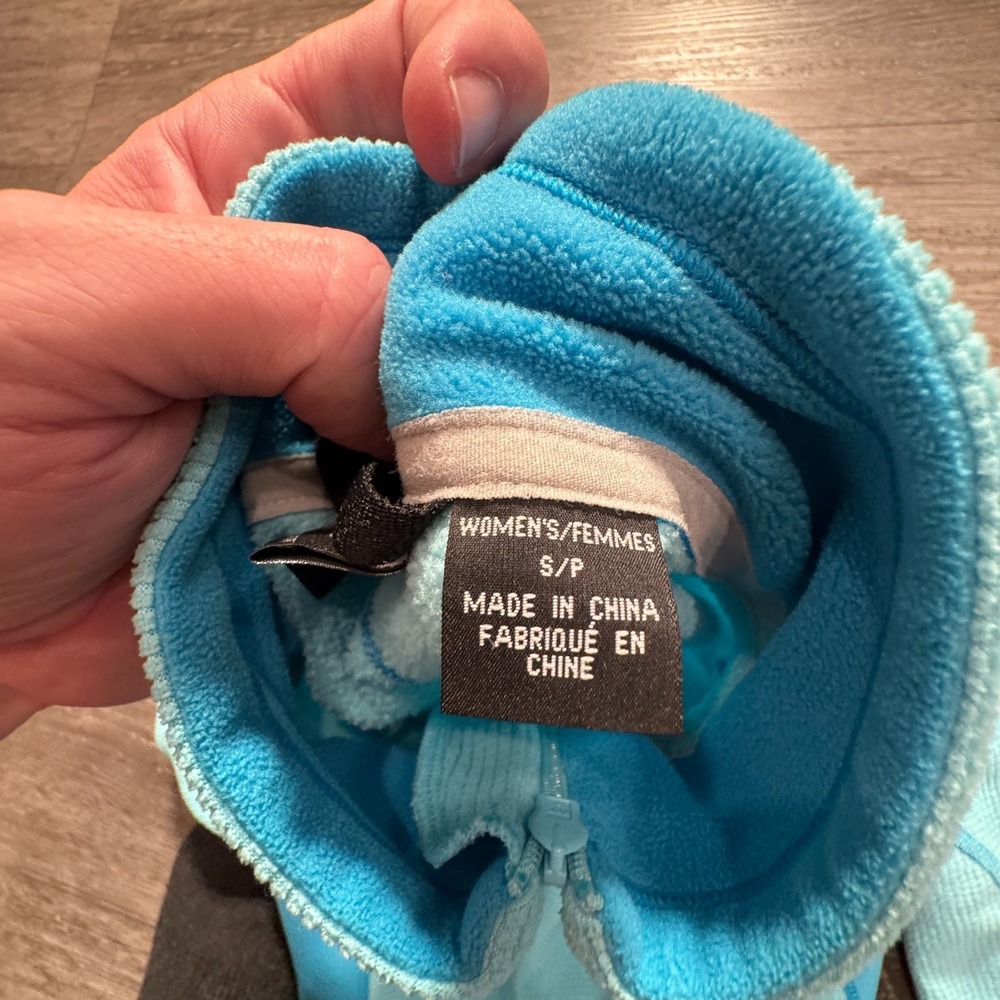 Mountain Hardwear Fleece Jacket Womens Small Blue Polyester Waffle Knit OL3654 - Picture 5 of 10